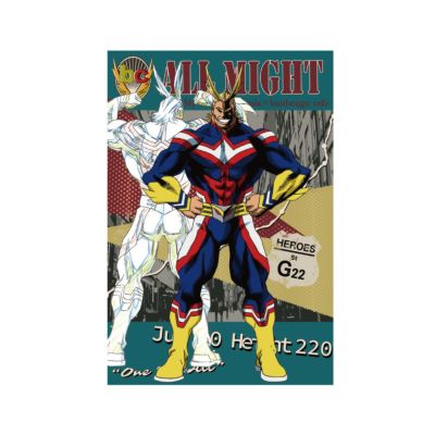 僕のヒーローアカデミア　Vintage American Road Motif　ポストカード　オールマイト