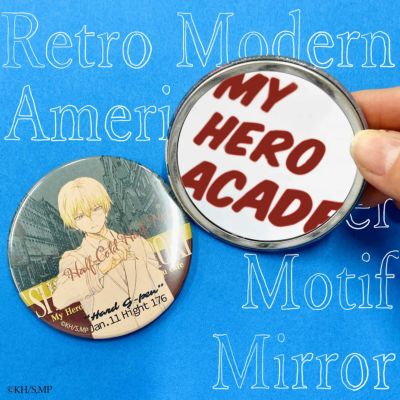 僕のヒーローアカデミア　Retro Modern American Poster Motif　缶ミラー　轟焦凍