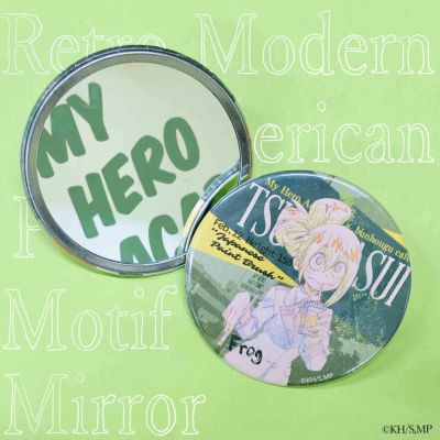 僕のヒーローアカデミア　Retro Modern American Poster Motif　缶ミラー　蛙吹梅雨