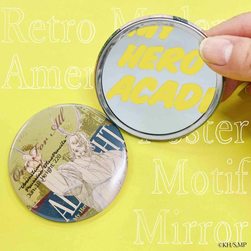 僕のヒーローアカデミア Retro Modern American Poster Motif 缶ミラー