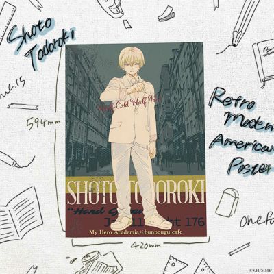 僕のヒーローアカデミア　Retro Modern American Poster　轟焦凍