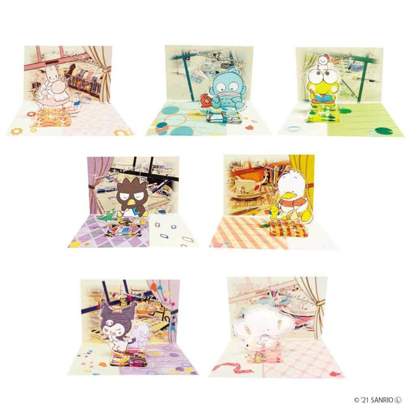 ミニアクリルスタンド背景カード付き ランダム販売 | 文房具