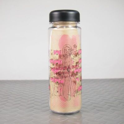 【30%OFF】僕のヒーローアカデミア　リユースボトル　麗日お茶子(32mm限定缶バッジ付き）