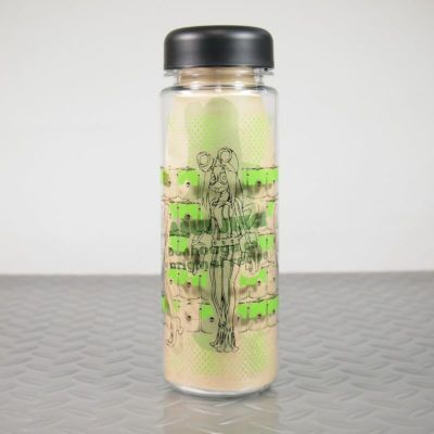 【30%OFF】僕のヒーローアカデミア　リユースボトル　蛙吹梅雨(32mm限定缶バッジ付き）