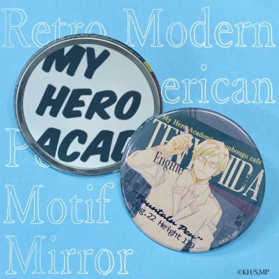 【30%OFF】僕のヒーローアカデミア　Retro Modern American Poster Motif　缶ミラー　飯田天哉