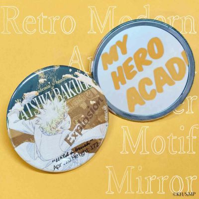 僕のヒーローアカデミア　Retro Modern American Poster Motif　缶ミラー　爆豪勝己