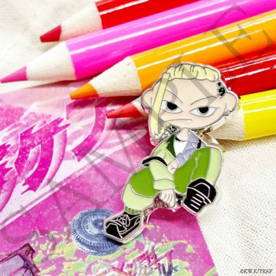 東京リベンジャーズ×文房具カフェ 文カフ絵チュード ピンバッジ 龍宮寺堅