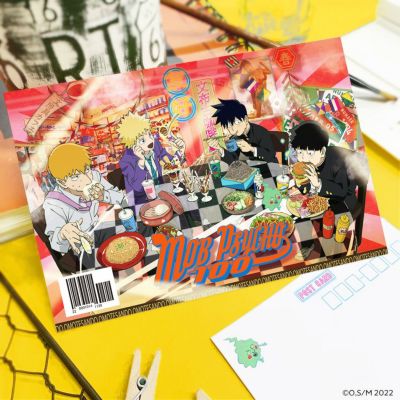 モブサイコ100×文房具カフェ  ポストカード キービジュアル