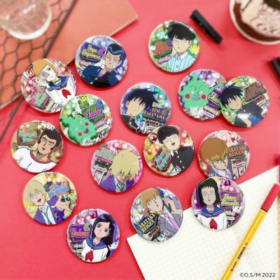 モブサイコ100×文房具カフェ  設定画缶バッジ　ランダム販売