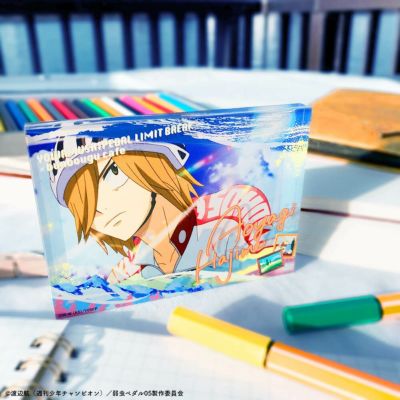 TOHO animation×文房具カフェ　弱虫ペダル　アクリルブロック　青八木一