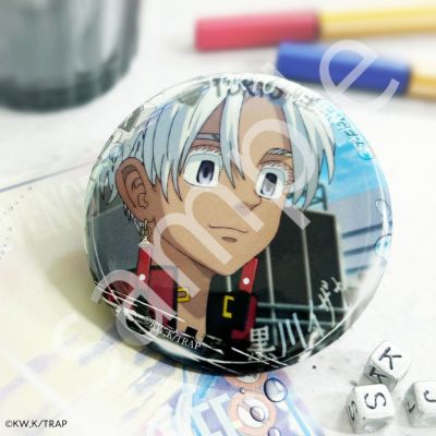 東京リベンジャーズ×文房具カフェ 春時雨モチーフ 缶バッジ 黒川イザナ
