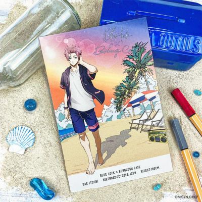 ブルーロック×文房具カフェ シーサイドモチーフ ポストカード 糸師 冴