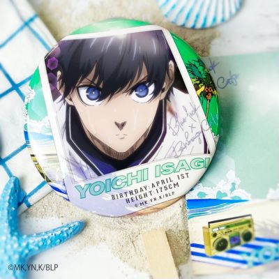 ブルーロック×文房具カフェ シーサイドフライヤーモチーフ 缶バッジ 潔 世一