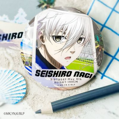 ブルーロック×文房具カフェ シーサイドフライヤーモチーフ 缶バッジ 凪 誠士郎