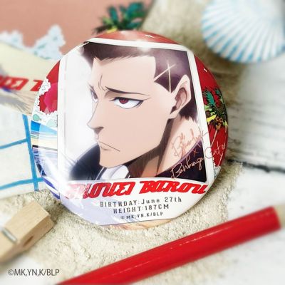 ブルーロック×文房具カフェ シーサイドフライヤーモチーフ 缶バッジ 馬狼 照英