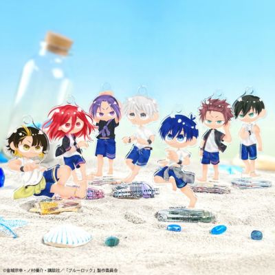 ブルーロック×文房具カフェ 文カフェ絵チュード シーサイドモチーフ アクリルキーホルダー ランダム販売
