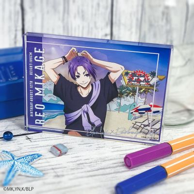 ブルーロック×文房具カフェ シーサイドモチーフ アクリルブロック 御影 玲王