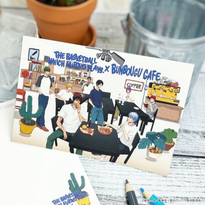 黒子のバスケ×文房具カフェ カフェインテリアモチーフ 描き