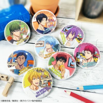 黒子のバスケ×文房具カフェ カフェインテリアモチーフ  描き下ろし缶バッジ　ランダム販売