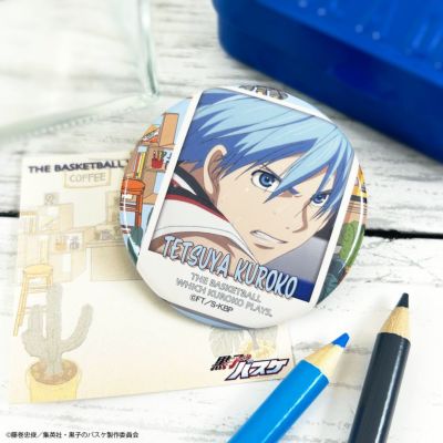 黒子のバスケ×文房具カフェ カフェポスターモチーフ 缶バッジ 黒子テツヤ