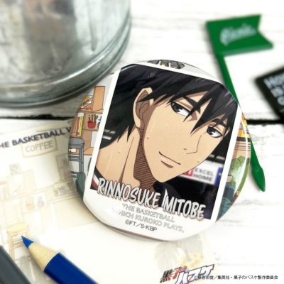 黒子のバスケ×文房具カフェ カフェポスターモチーフ 缶バッジ 水戸部凛之助