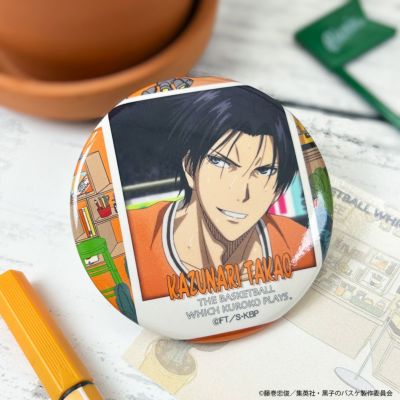 黒子のバスケ×文房具カフェ カフェポスターモチーフ 缶バッジ 高尾和成