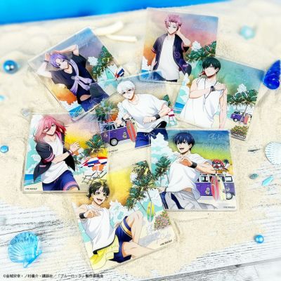 ブルーロック×文房具カフェ シーサイドモチーフ アクリルコースター ランダム販売