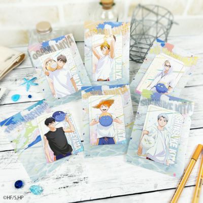 ハイキュー!!×文房具カフェ カラービーチモチーフ フレーム付きキャラクターカード ランダム販売