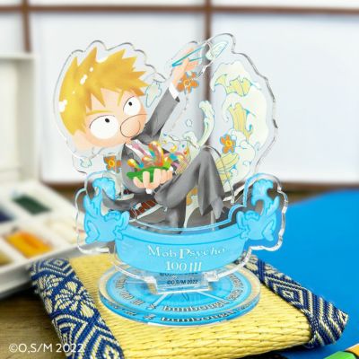 モブサイコ100 III×文房具カフェ 文カフェ絵チュード  ミニアクリルスタンド 霊幻新隆