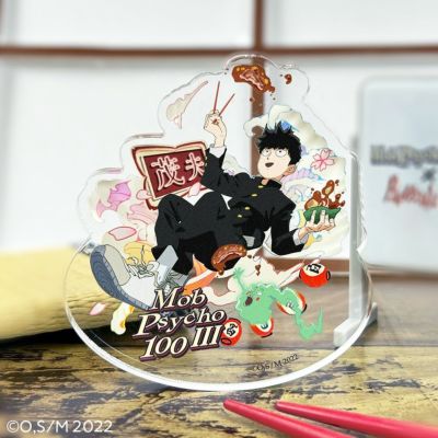 モブサイコ100 III×文房具カフェ  ゆらゆらアクリルブロック 影山茂夫&エクボ