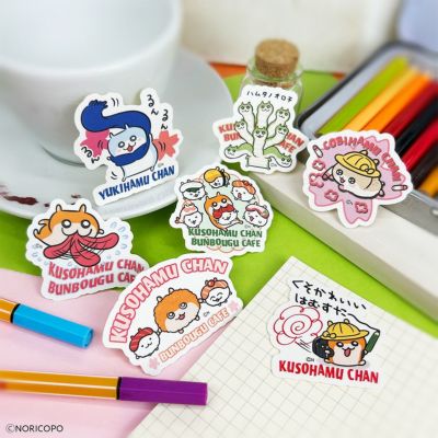 クソハムちゃん×文房具カフェ はるうららモチーフ ステッカーセット